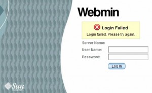 Error al intentar entrar en Webmin instalado en OpenSolaris
